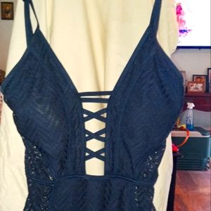 one piece black bathingsuit